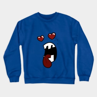 Crazy and in love face Crewneck Sweatshirt